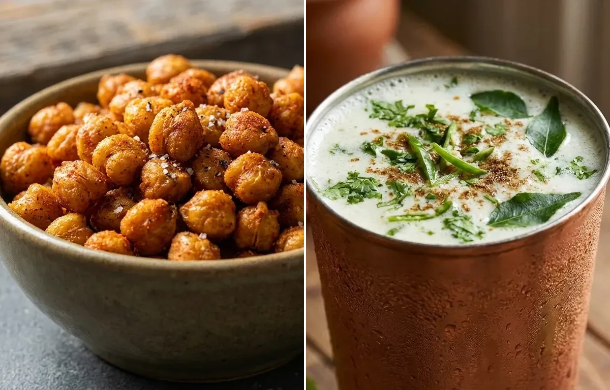 Roasted Chickpeas with Chaas