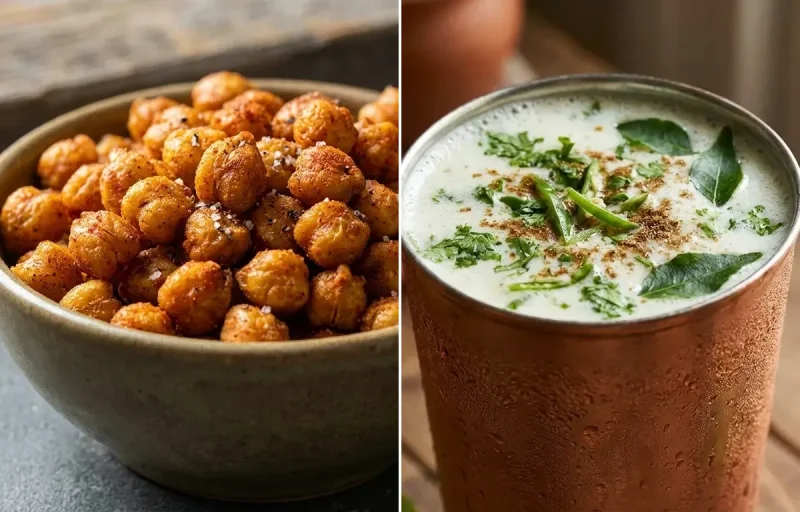 Roasted Chickpeas with Chaas