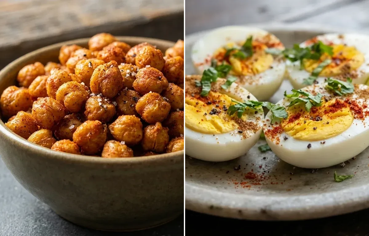 Roasted Chickpeas with Chaas with Boiled Eggs