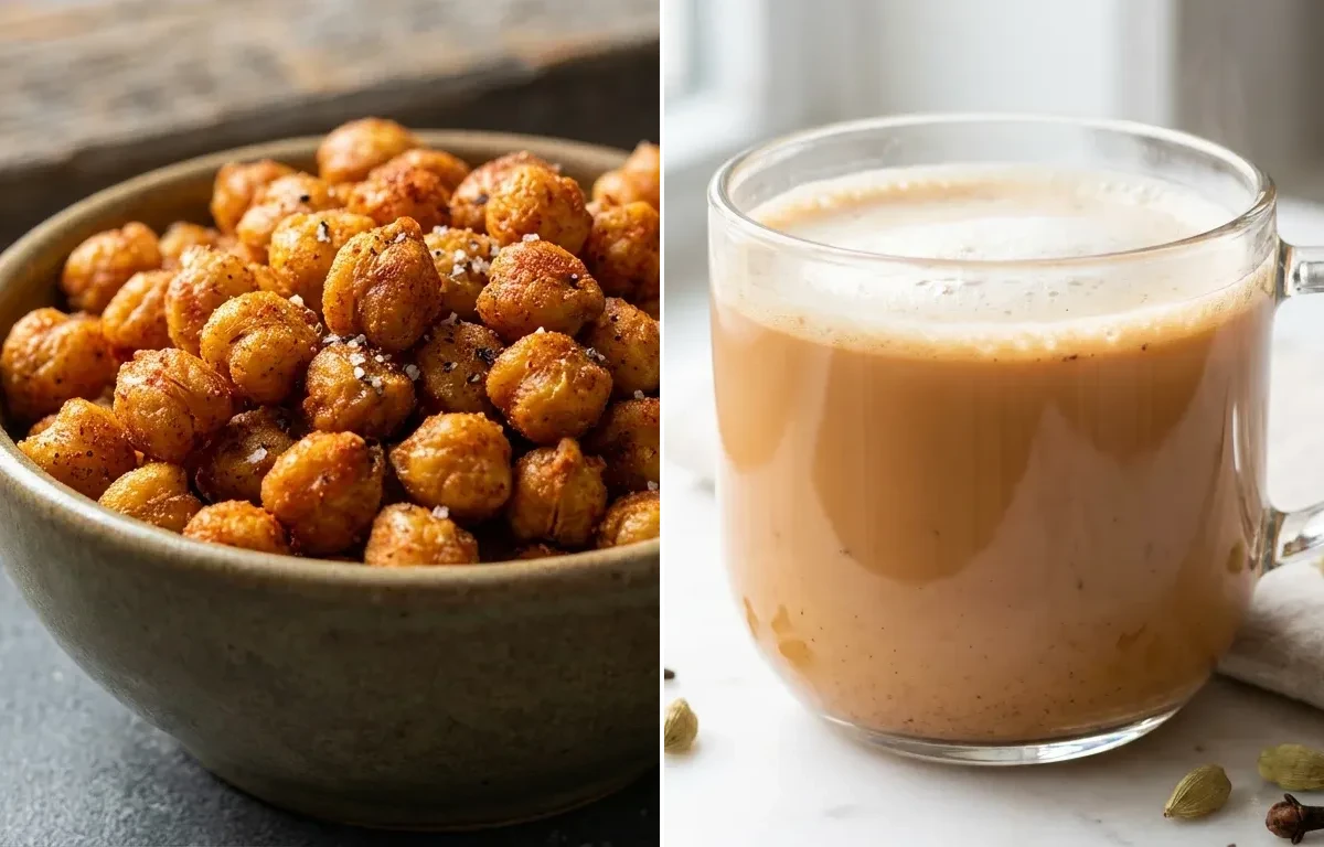 Roasted Chickpeas with Orange with Masala Chai