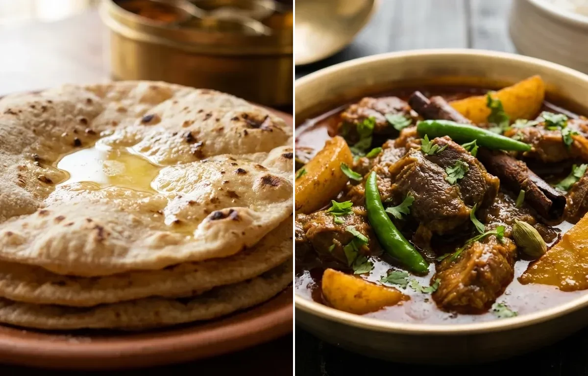 Roti with Paro Mangsho