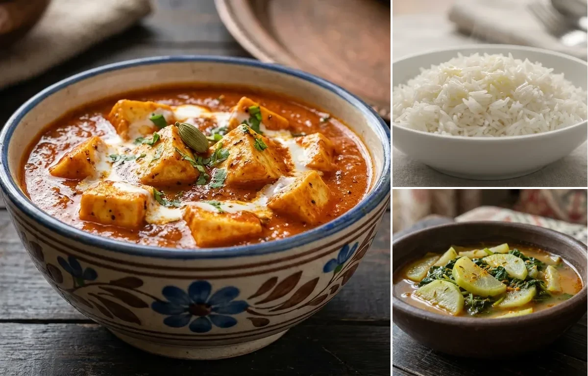 Ruwangan Chaman with Steamed Basmati Rice and Monji Haak