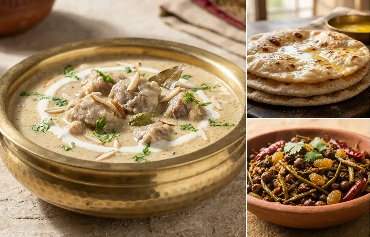 Safed Maas with Chapati