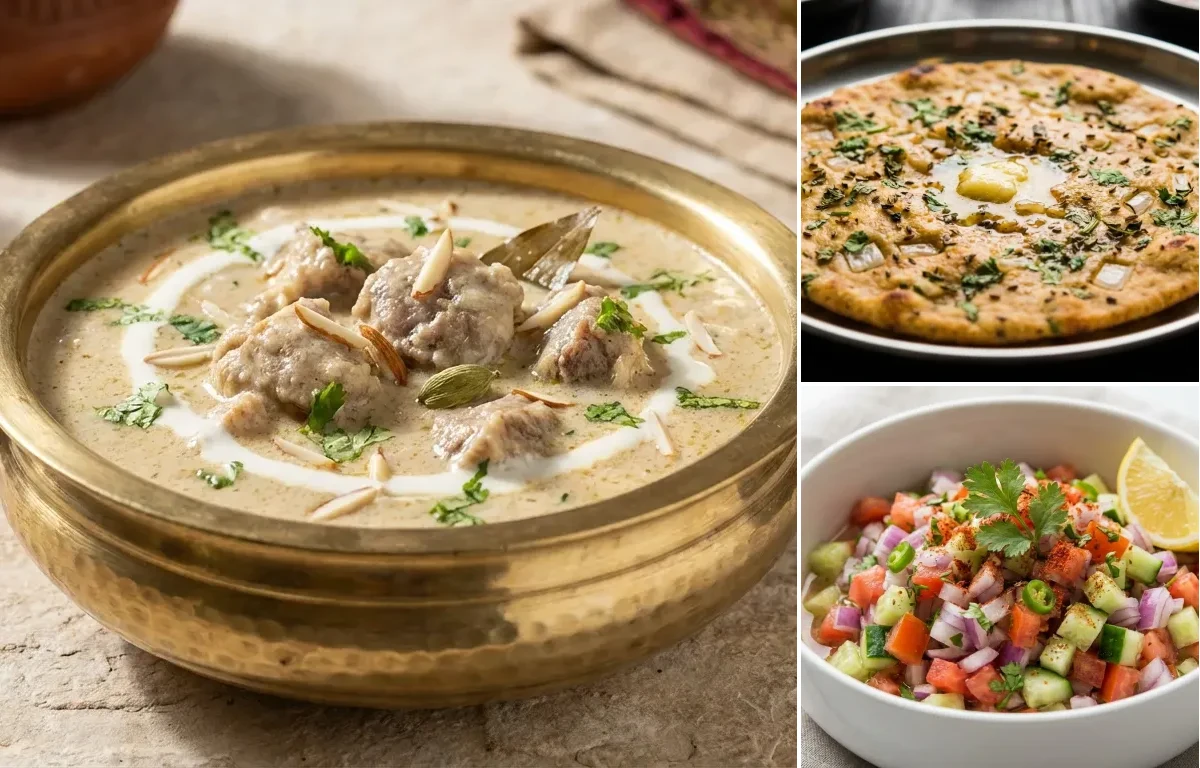 Safed Maas with Missi Roti