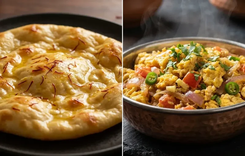 Saffron Sheermal with Hyderabadi Khagina
