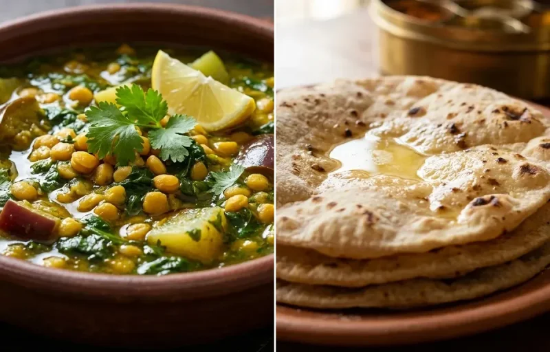 Sai Bhaji with Roti