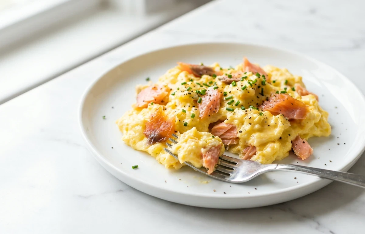 Salmon & Egg Scramble + Toast