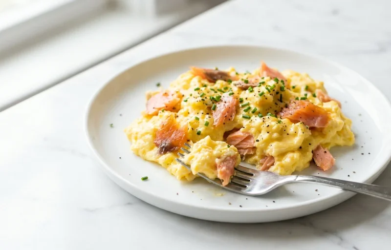 Salmon & Egg Scramble + Toast