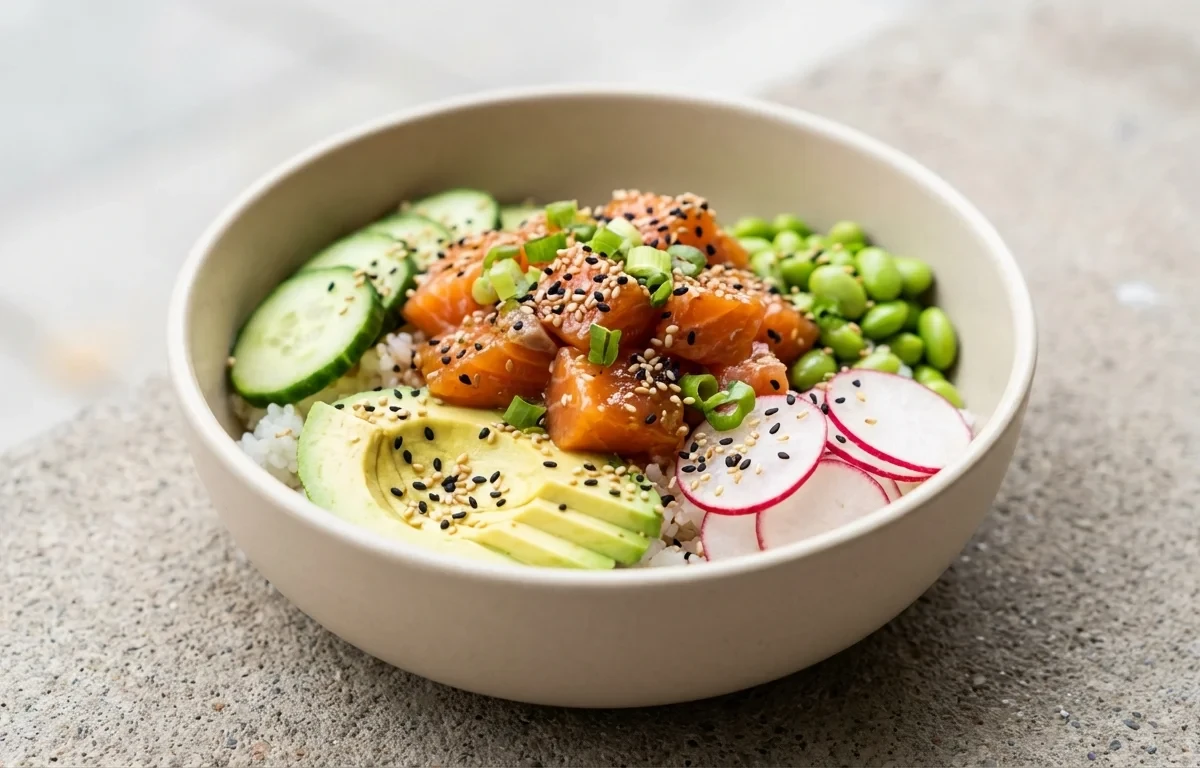 Salmon Poke Bowl Intermittent Fasting