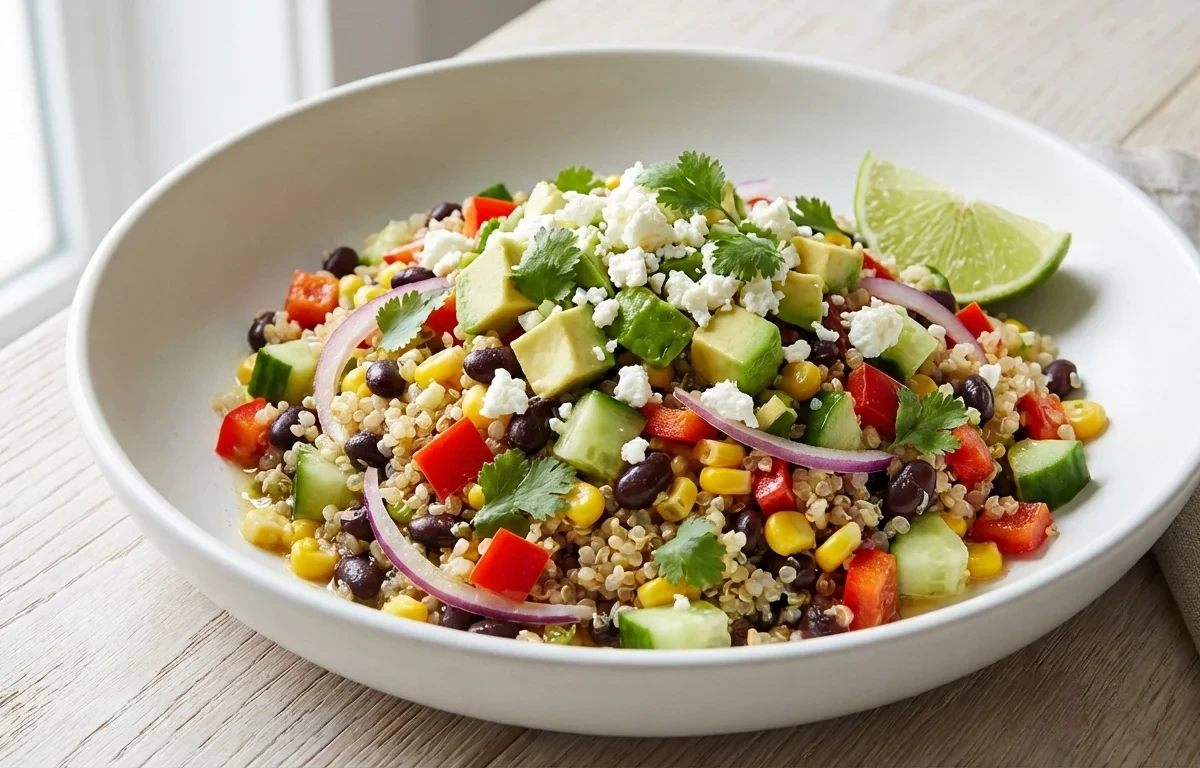 Salmon Salad Wrap with Quinoa Salad