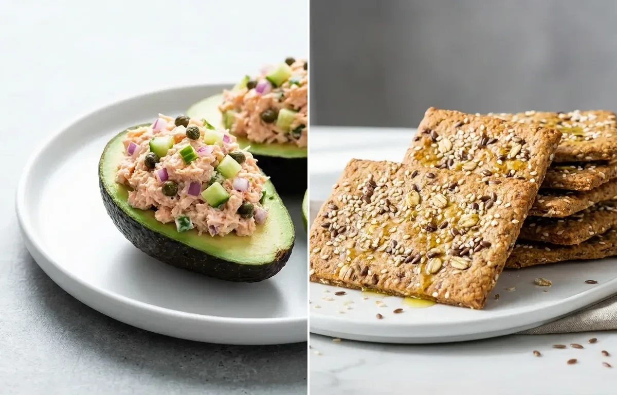 Salmon Stuffed Avocados with Dill and Capers