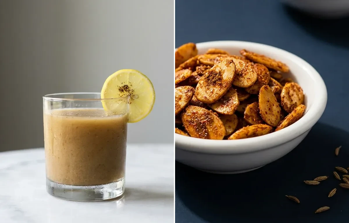 Sattu Drink Spiced with Spiced Roasted Almonds Indian