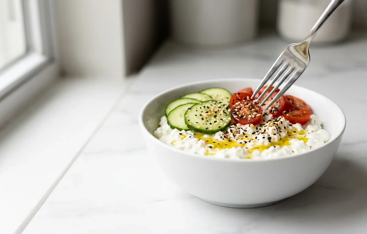 Savory Cottage Cheese Bowl