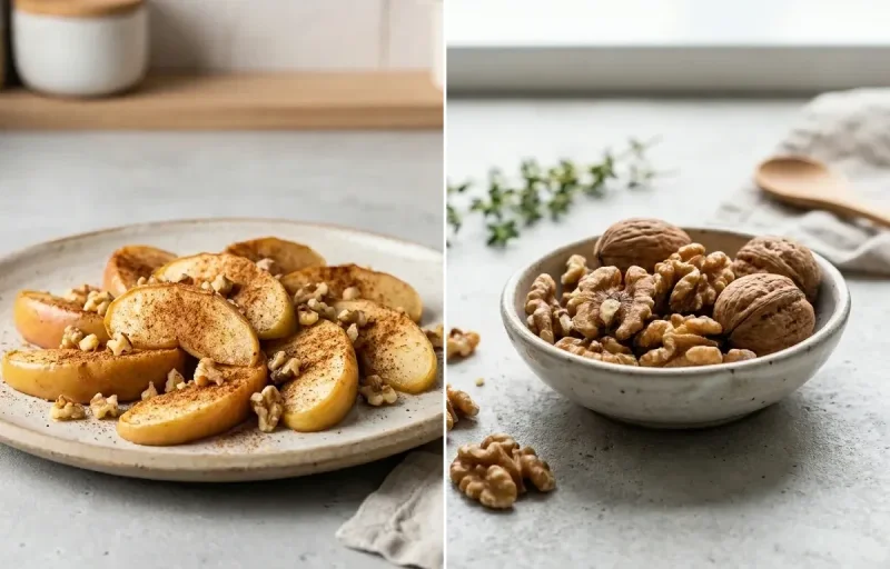 Savory Yogurt Oats Bowl with Apple With Cinnamon and Walnuts Small Portion