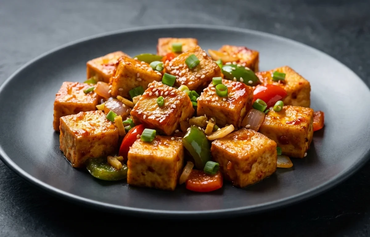Schezwan Chilli Tofu Dry