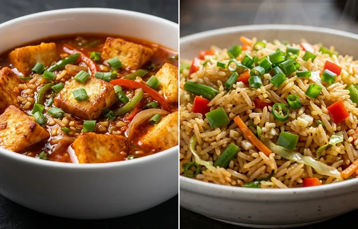 Schezwan Paneer Gravy with Veg Fried Rice
