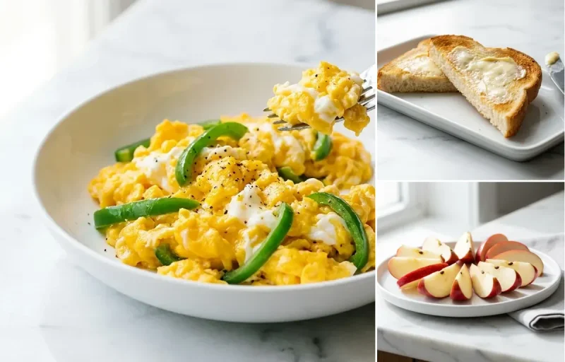 Scrambled Egg Whites and One Yolk with Peppers