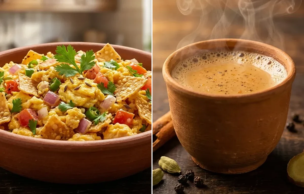 Scrambled Egg with Papad Churi