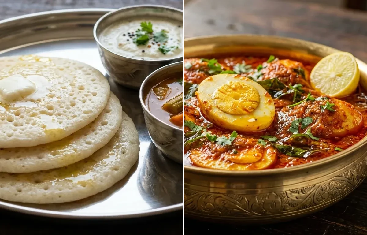 Set Dosa with Egg Ghee Roast