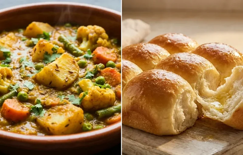 Seyal Bhaji with Ladi Pav