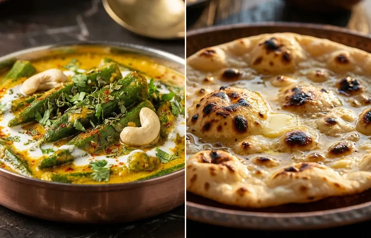Shahi Bhindi with Tandoori Roti