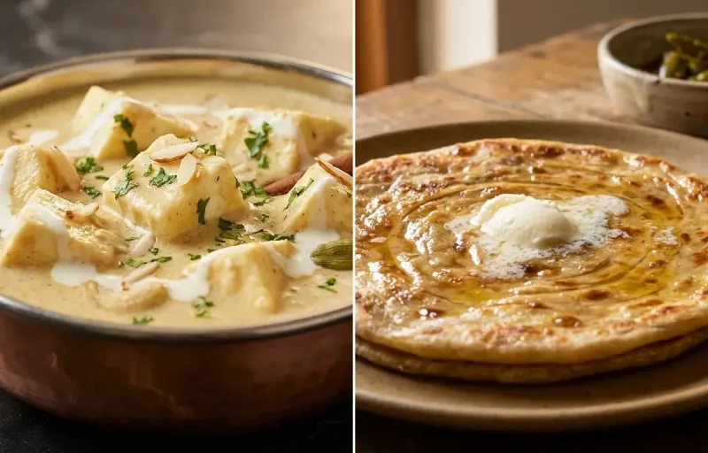 Shahi Paneer with Paratha
