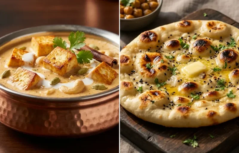 Shahi Tofu with Kulcha