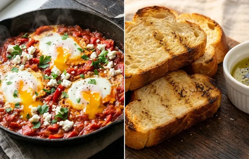 Shakshuka with Toasted Challah for Dipping