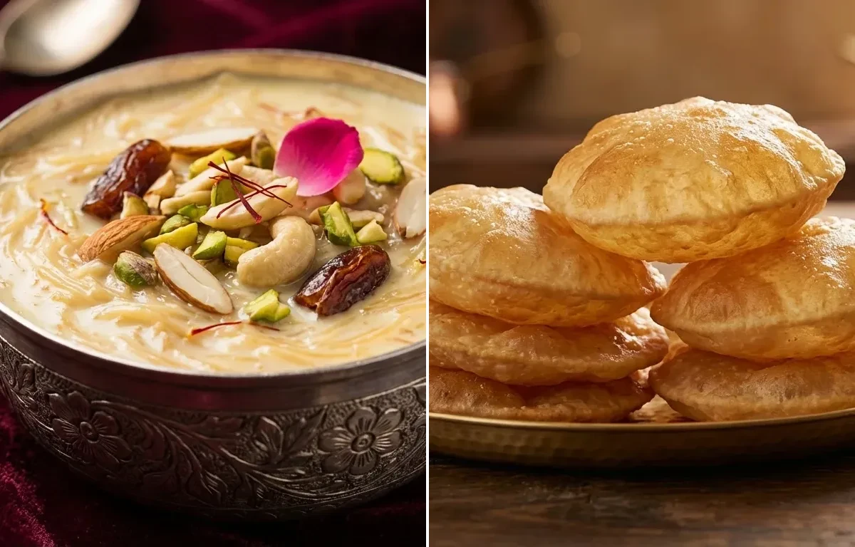Sheer Khurma with Puri