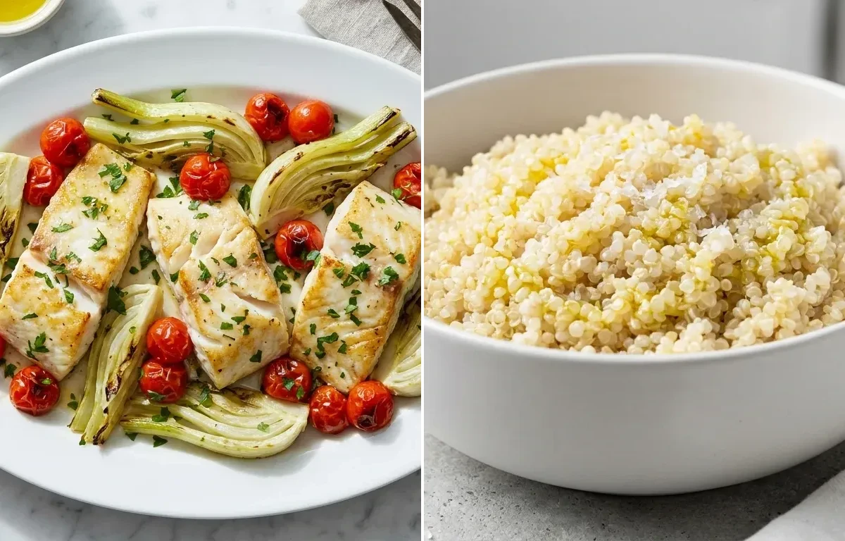 Sheet Pan Halibut with Fennel