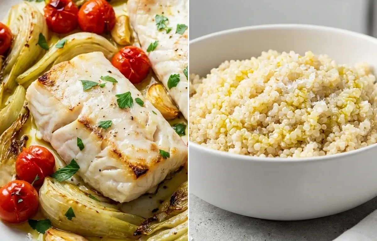 Sheet Pan Halibut with Roasted Fennel and Cherry Tomatoes