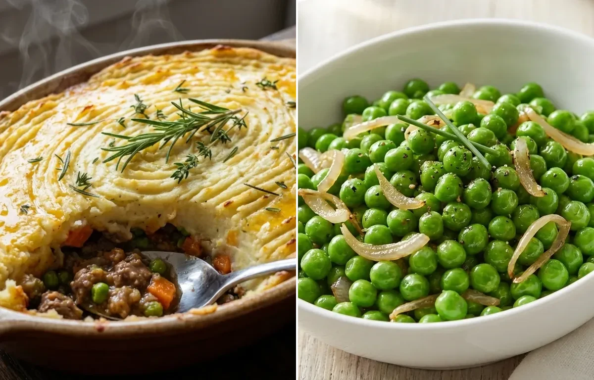 Shepherd's Pie with Lamb with Buttered Peas