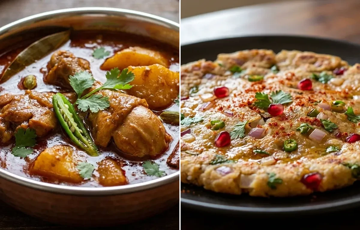 Sindhi Chicken Curry with Juar Jo Dodo