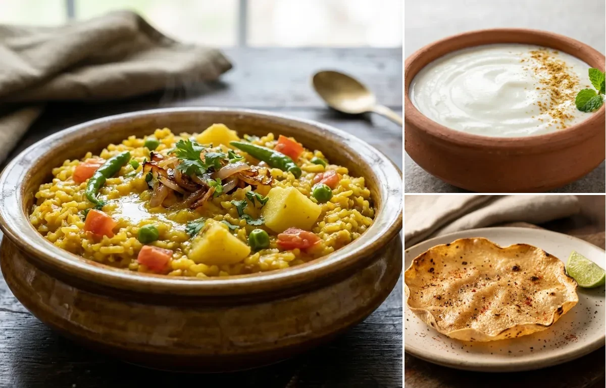 Sindhi Khichdi with Dahi