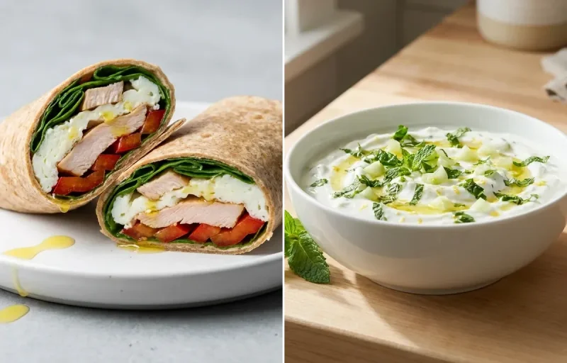 Smoked Chicken & Egg-white Wrap