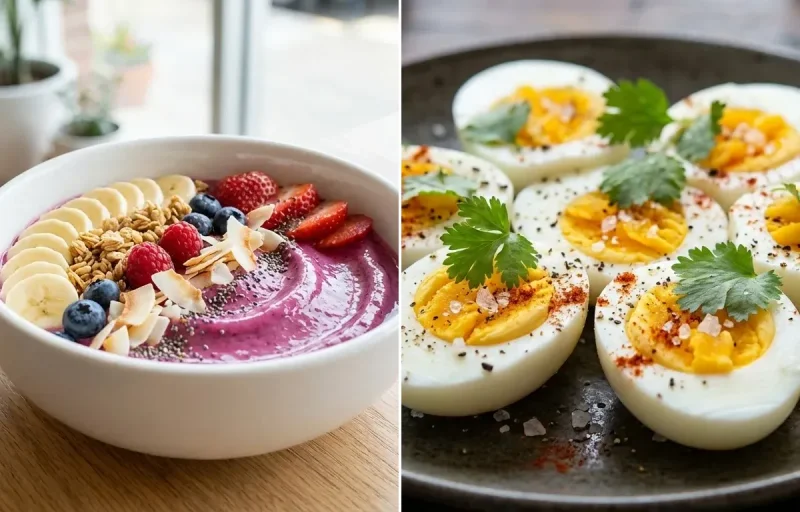 Smoothie Bowl with Boiled Egg