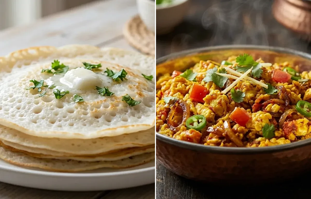 Soru Chakuli Pitha with Anda Bhurji