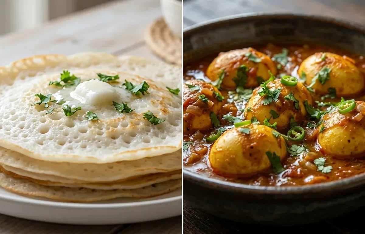 Soru Chakuli Pitha with Anda Tarkari