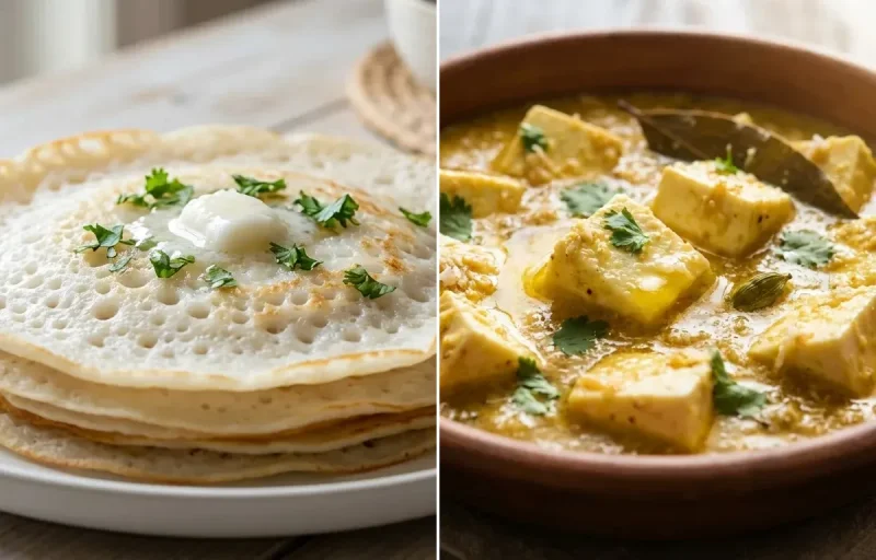 Soru Chakuli Pitha with Paneer Nadia Rasa