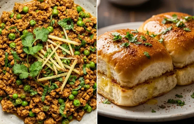 Soya Keema with Toasted Pav