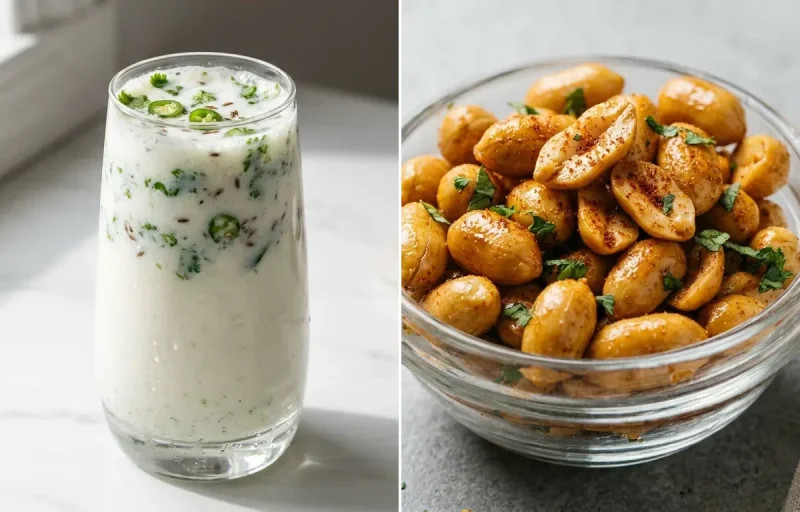 Spiced Chaas with Roasted Peanuts
