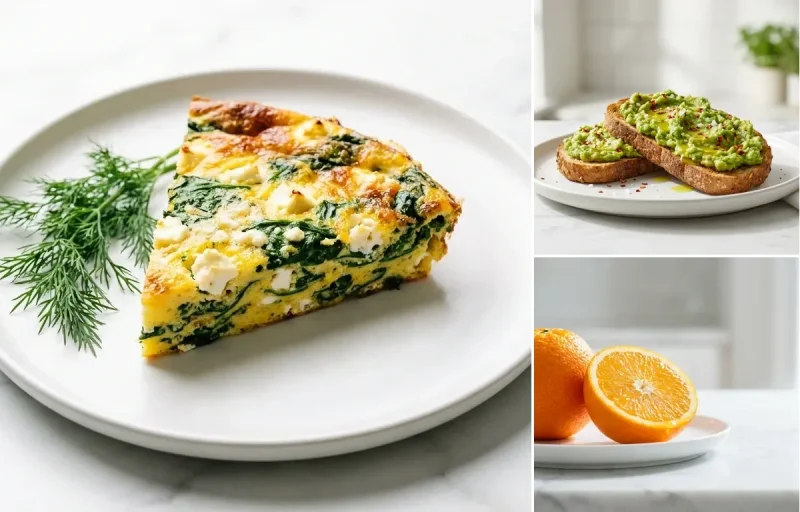 Spinach and Feta Frittata with Fresh Orange Snack