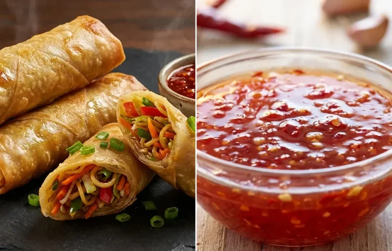 Spring Roll with Sweet Chili Sauce