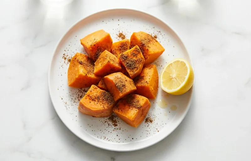 Sprouted Moong Salad + Boiled Sweet Potato