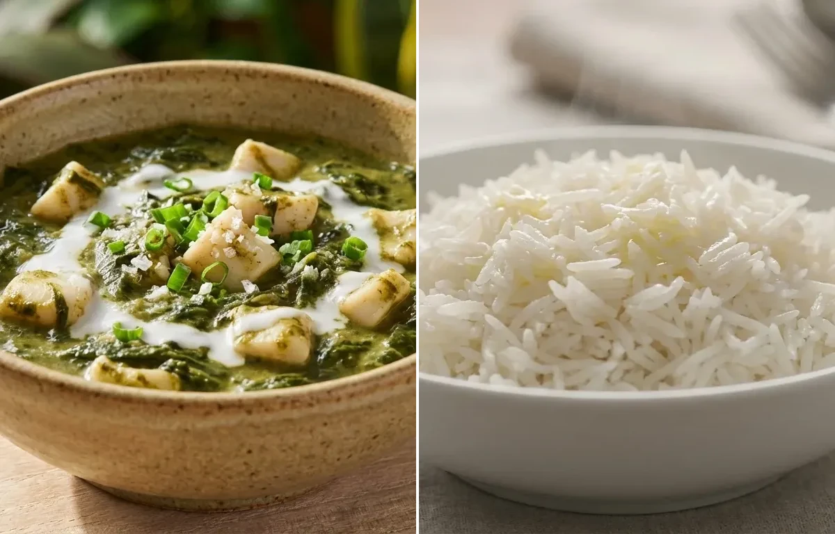 Squid Luau with Steamed Basmati Rice