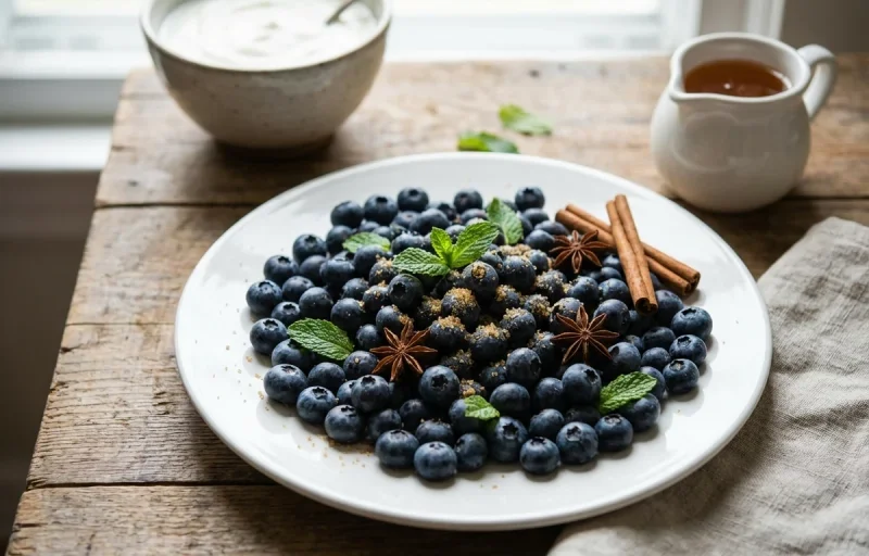 Steel Cut Oatmeal with Fresh Blueberries and Whole Wheat Toast
