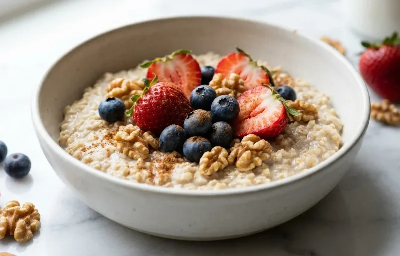 Steel Cut Oats with Berries and Walnuts High Cholesterol LDL