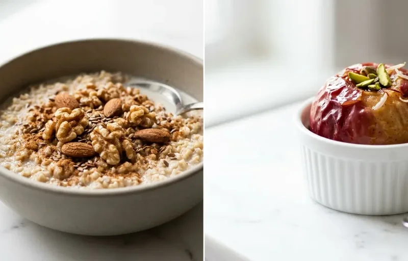 Steel-Cut Oats with Soy Milk with Apple