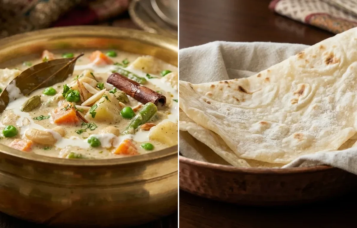 Subz Korma with Roomali Roti