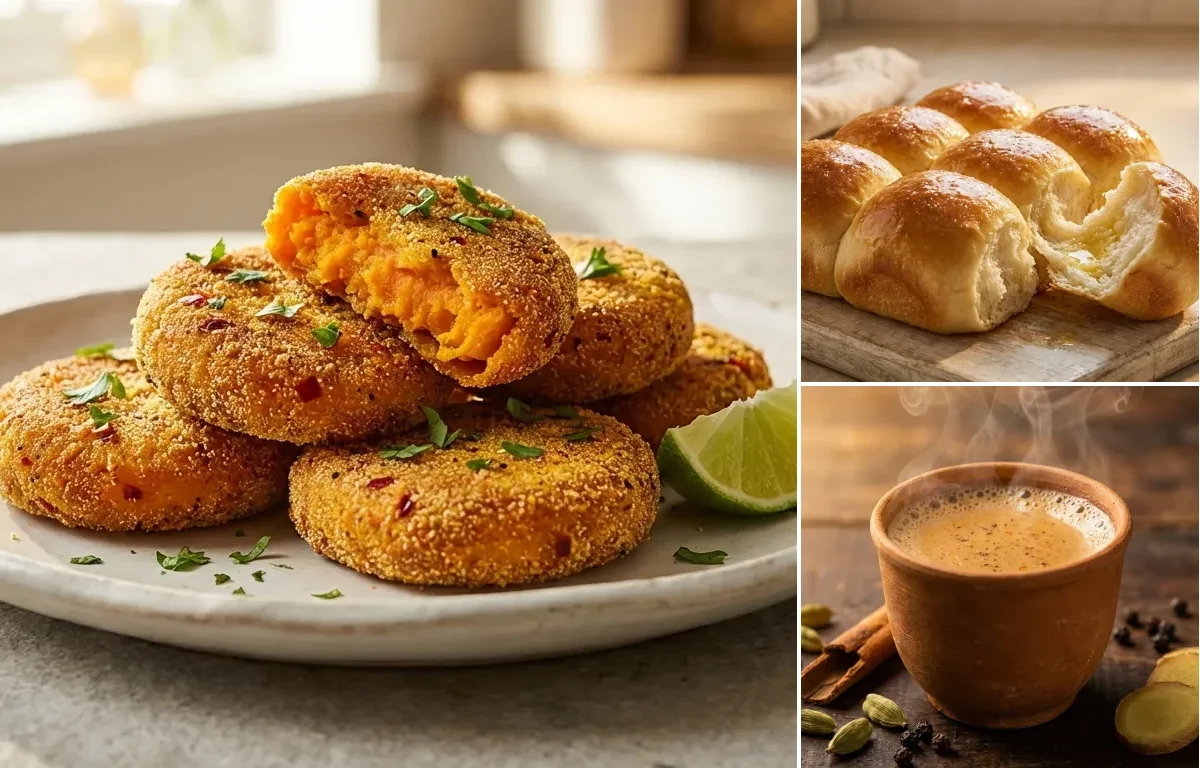 Sweet Potato Talleo with Ladi Pav